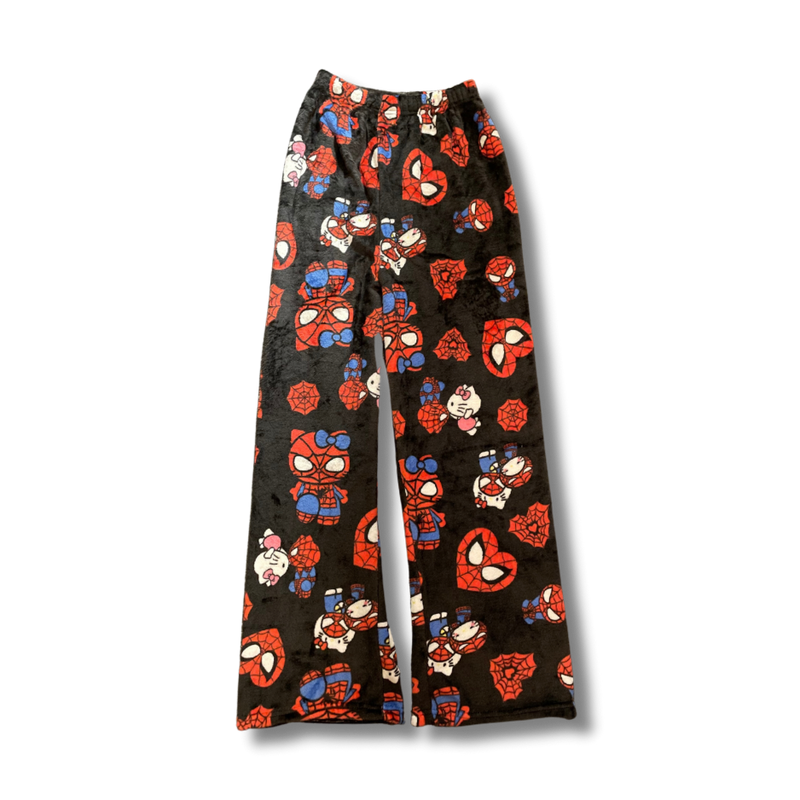 Black Spiderman Hello Kitty Pyjama Bottoms