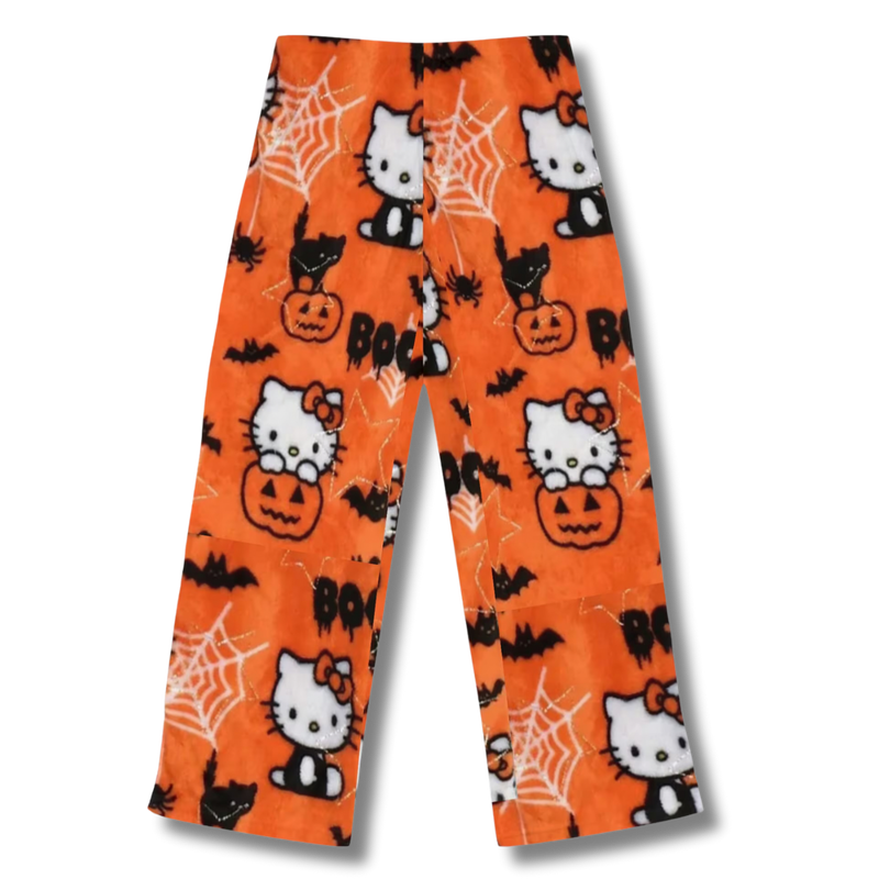 Halloween Spooky Orange Hello Kitty Pyjama Bottoms