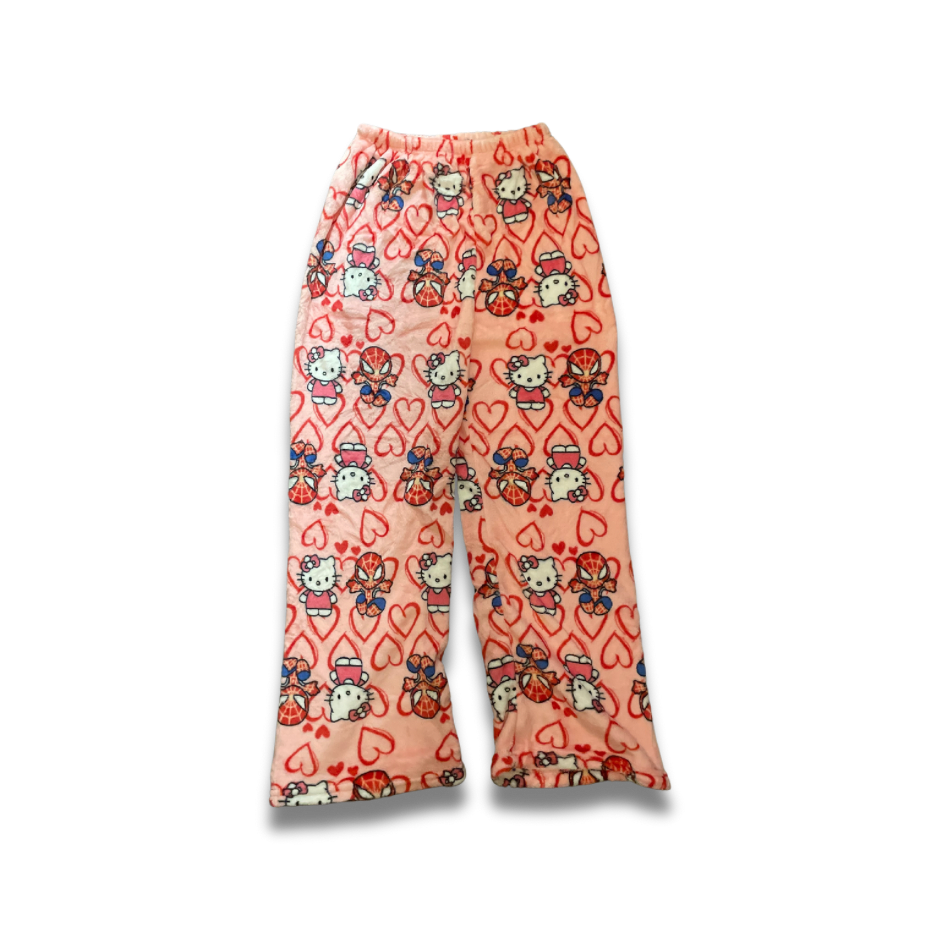 Pink Spiderman Hello Kitty Pyjama Bottoms